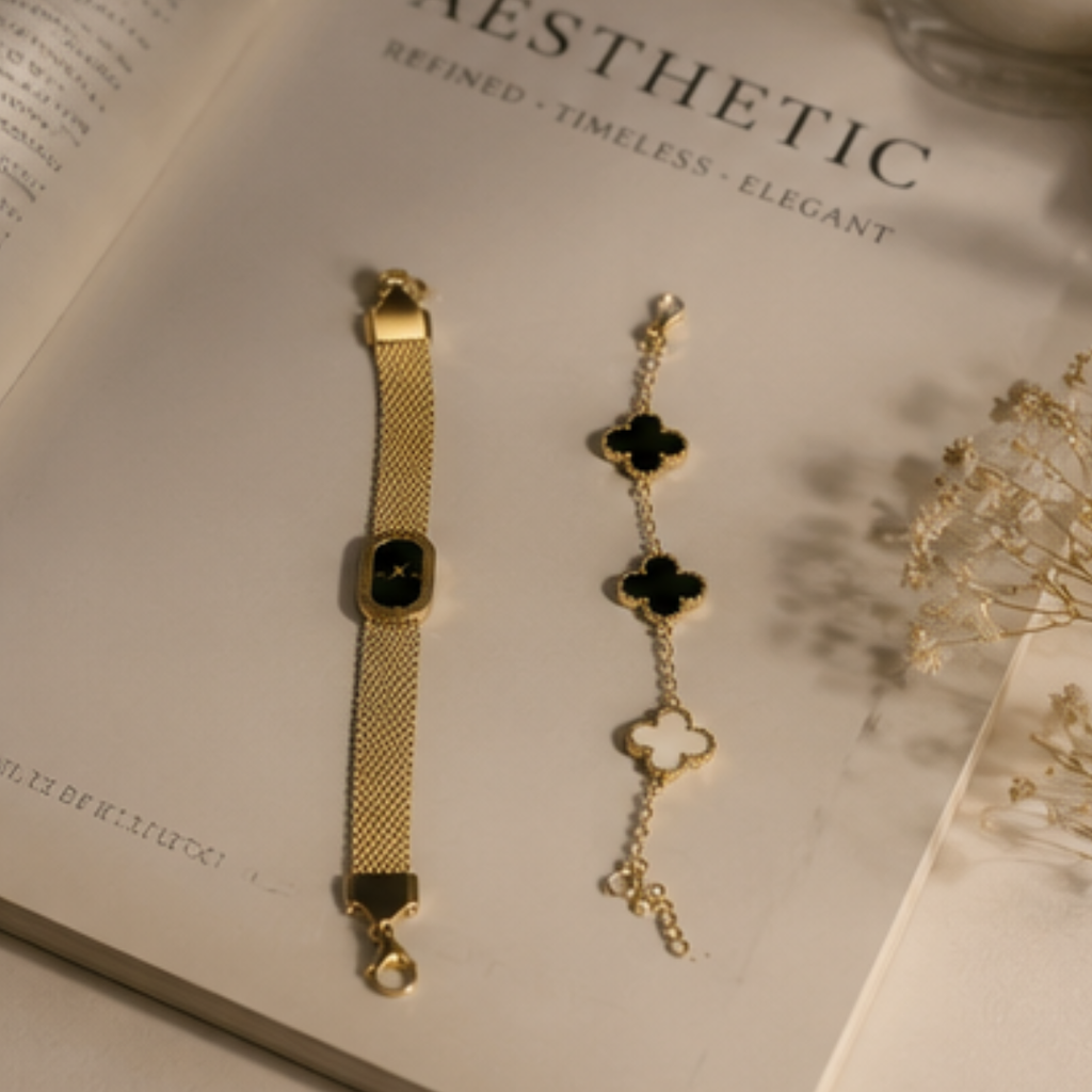 Premium Gold mesh Duo Set