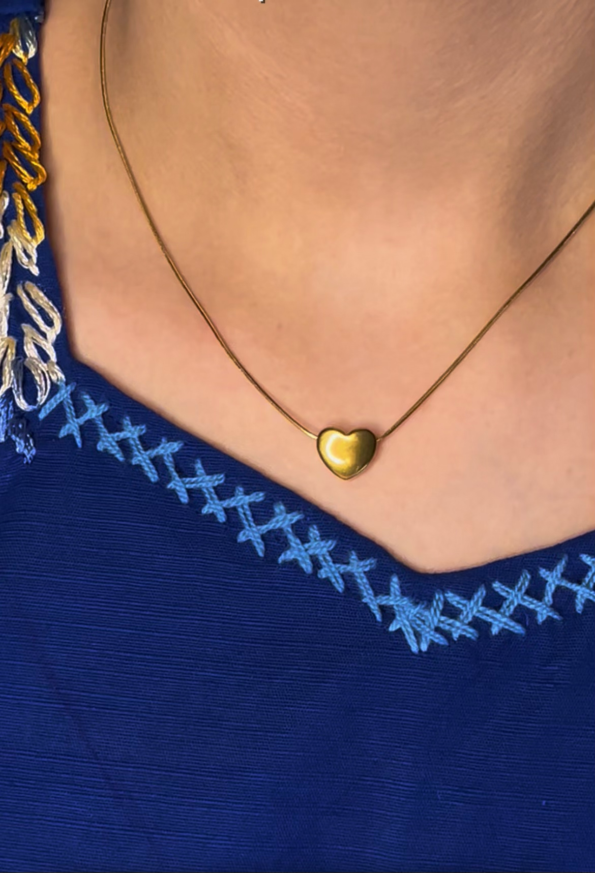 Gold Heart Pendant Necklace