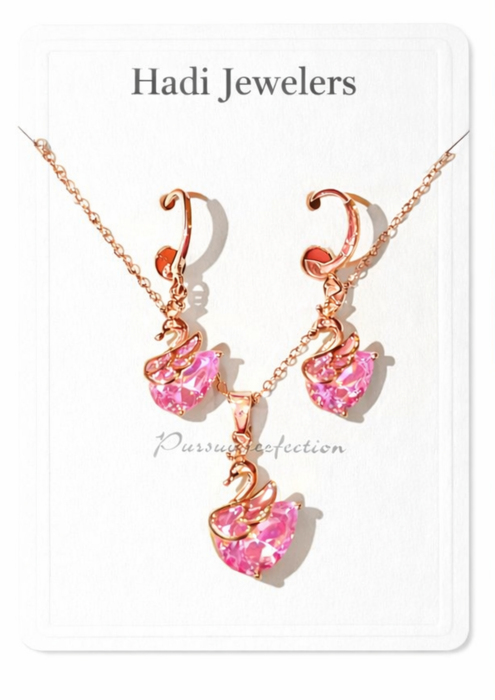 Royal Crystal Swan Set