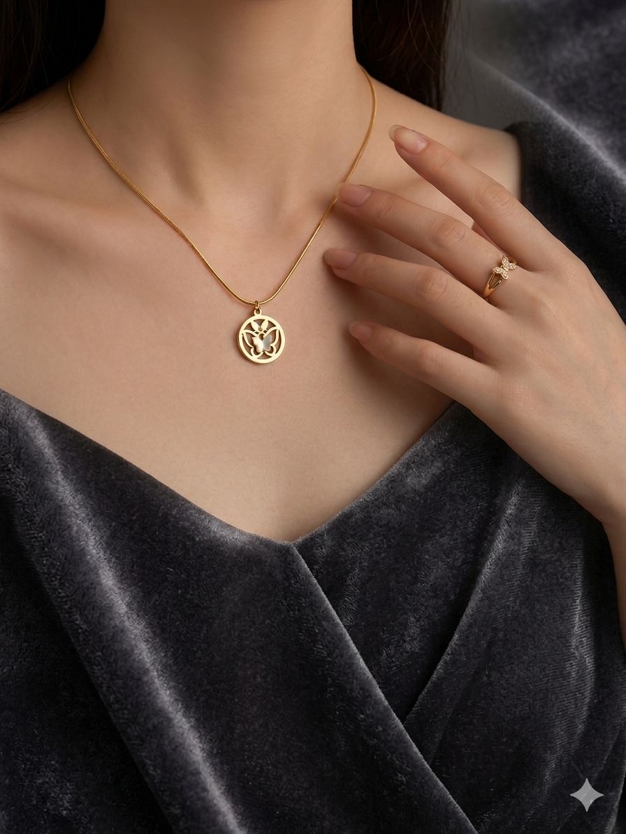 Gold flutter Pendants