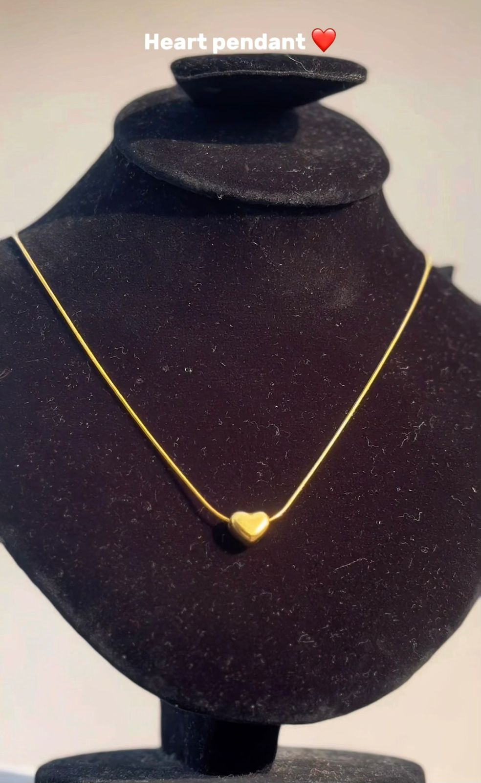 Gold Heart Pendant Necklace